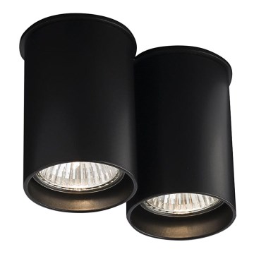 Shilo - Foco 2xGU10/15W/230V 9 cm preto