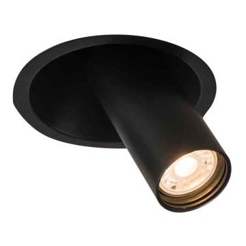 Shilo - Foco embutido 1xGU10/MR11/15W/230V diâmetro 11 cm preto
