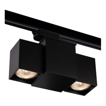 Shilo - Foco para sistema de carril 2xGU10/15W/230V preto