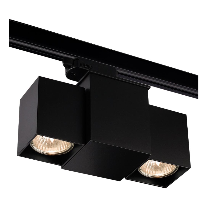 Shilo - Foco para sistema de carril 2xGU10/15W/230V preto