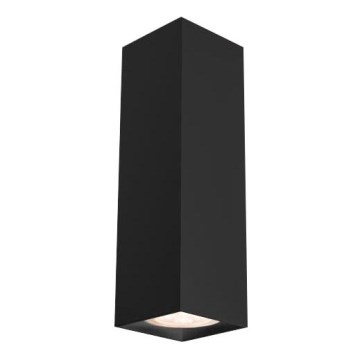 Shilo - Iluminação de parede 2xGU10/15W/230V preta