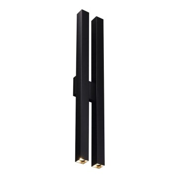 Shilo - Iluminação de parede 4xGU10/15W/230V preta