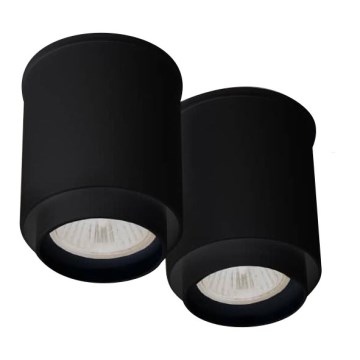 Shilo - Iluminação de teto 2xGU10/15W/230V preta