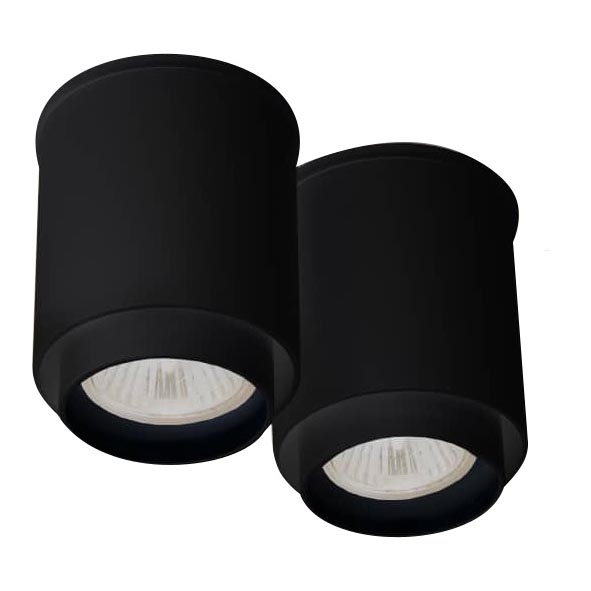 Shilo - Iluminação de teto 2xGU10/15W/230V preta