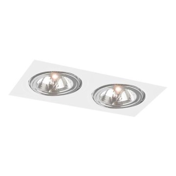 Shilo - Iluminação embutida 2xGU10/15W/230V branca