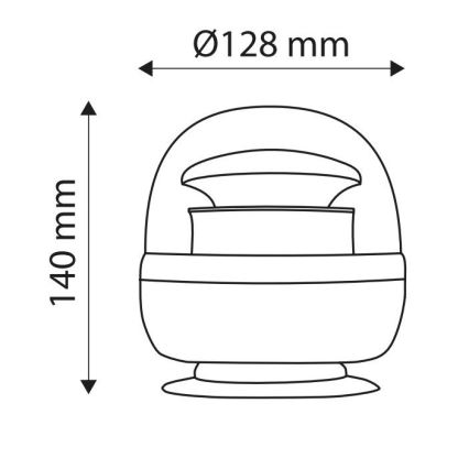 Sinalizador de aviso magnético LED LIGHT LED SMD 2835/12-24V