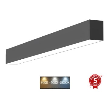 Sinclair - Iluminação de teto LED LSM LED/40W/230V 3000K/4000K/5000K 120 cm preto