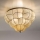 SIRU - Iluminação de teto POUFF 3xE27/60W/230V cromado brilhante/bege Vidro veneziano