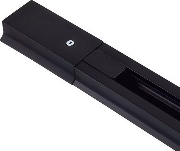 Sistema de calha monofásico de 1 m, preto