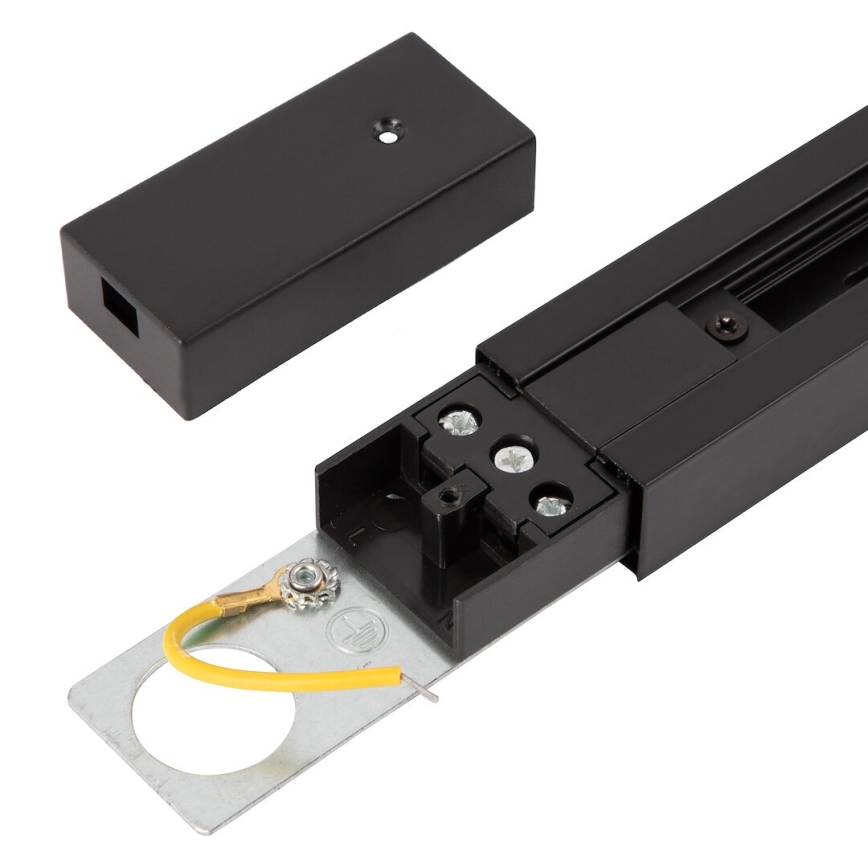 Sistema de carril monofásico TRACK 2 m preto