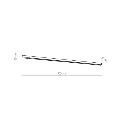Sistema de carril trifásico TRACER 1 m branco