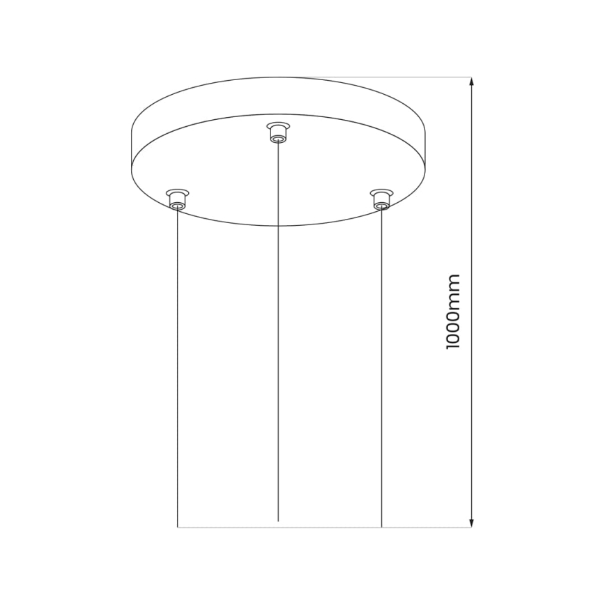 Sistema de suspensão para iluminações MAQ 32W/40W 1m preto