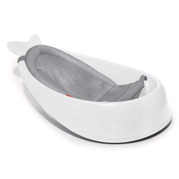 Skip Hop - Banheira infantil com almofada ergonômica MOBY 3 branca