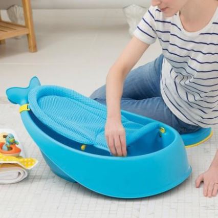 Skip Hop - Banheira infantil com almofada ergonômica MOBY 3 azul