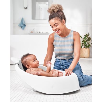 Skip Hop - Banheira infantil com almofada ergonômica MOBY 3 branca