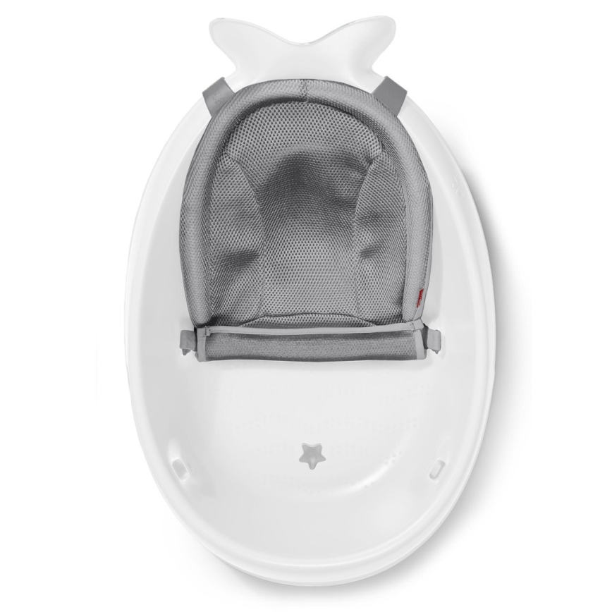 Skip Hop - Banheira infantil com almofada ergonômica MOBY 3 branca