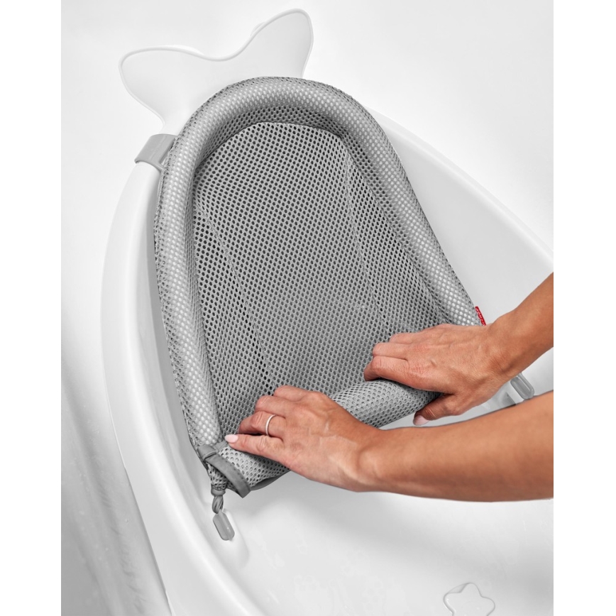 Skip Hop - Banheira infantil com almofada ergonômica MOBY 3 branca