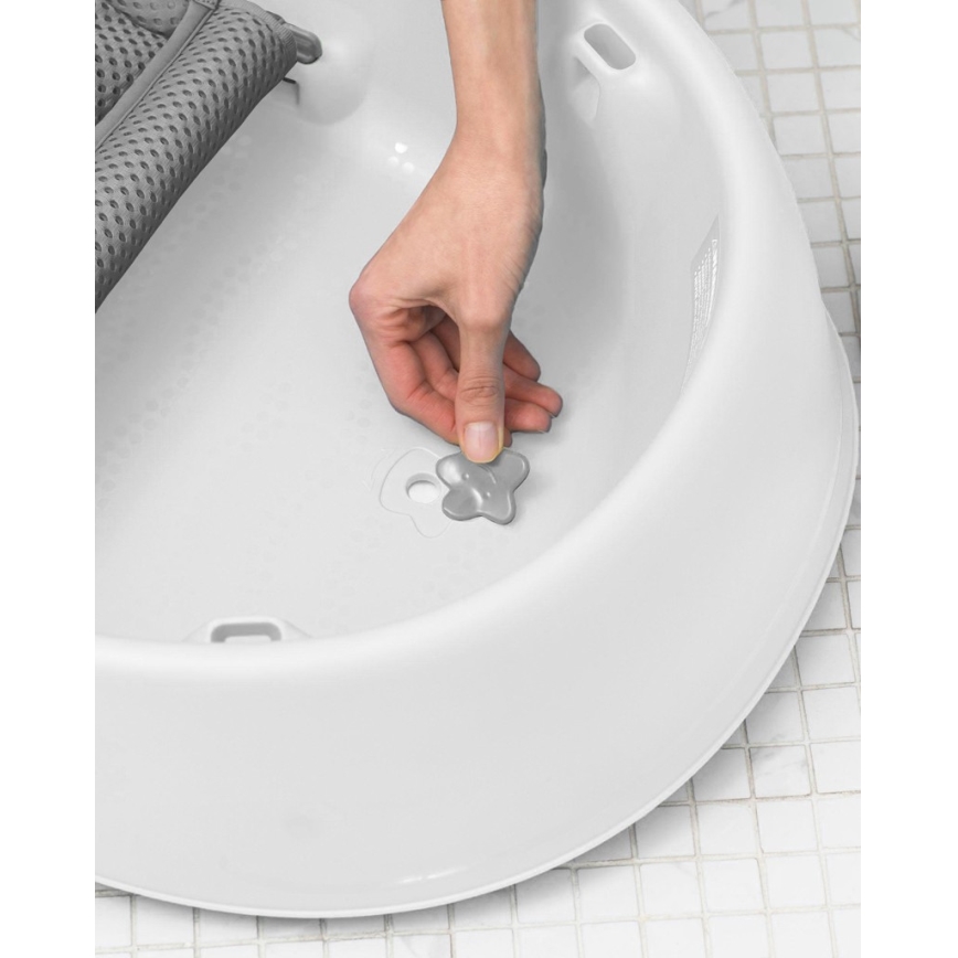 Skip Hop - Banheira infantil com almofada ergonômica MOBY 3 branca