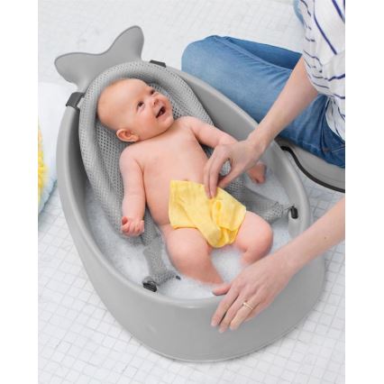 Skip Hop - Banheira infantil com almofada ergonômica MOBY 3 cinza