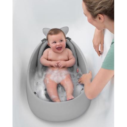 Skip Hop - Banheira infantil com almofada ergonômica MOBY 3 cinza