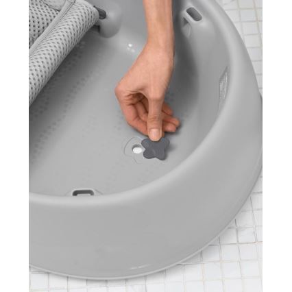 Skip Hop - Banheira infantil com almofada ergonômica MOBY 3 cinza