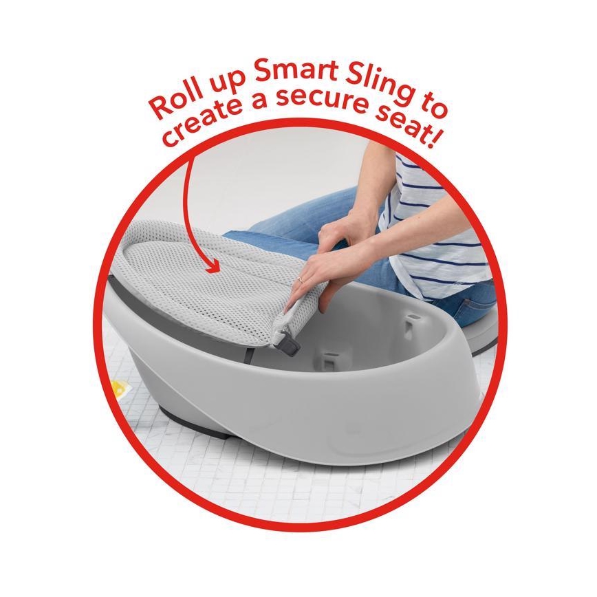 Skip Hop - Banheira infantil com almofada ergonômica MOBY 3 cinza
