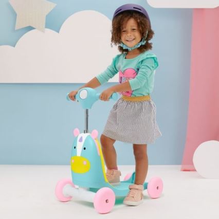Skip Hop - Bicicleta de empurrar 3em1 ZOO unicórnio 3xAAA