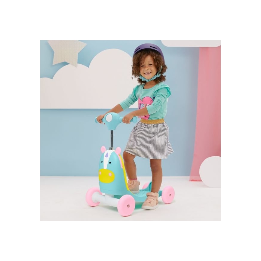 Skip Hop - Bicicleta de empurrar 3em1 ZOO unicórnio 3xAAA