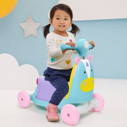 Skip Hop - Bicicleta de empurrar 3em1 ZOO unicórnio 3xAAA