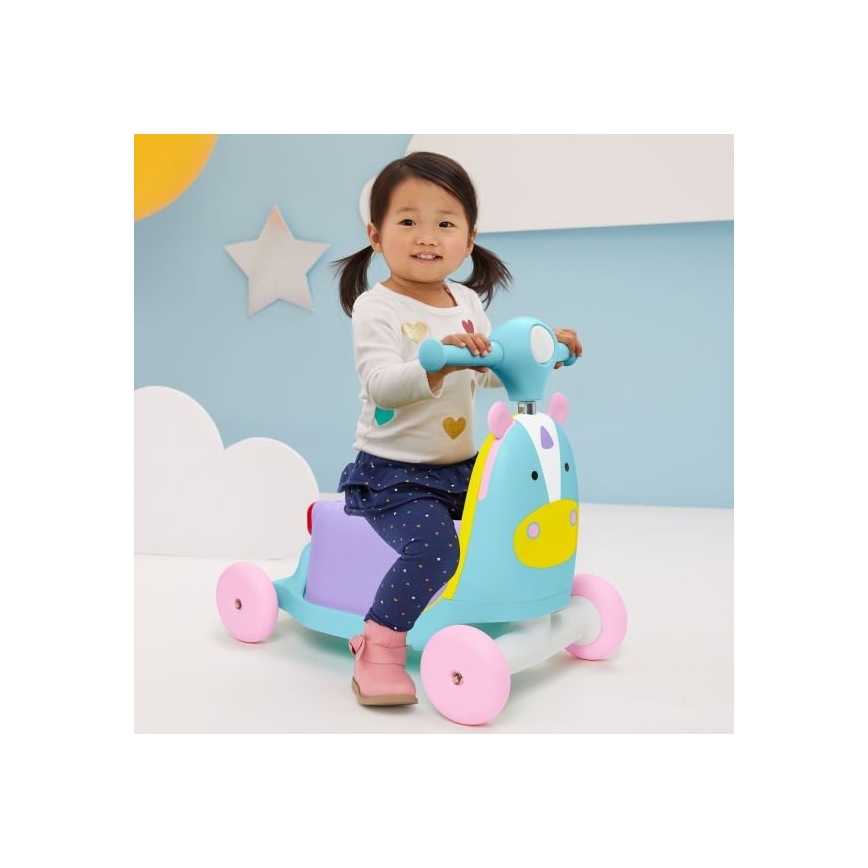 Skip Hop - Bicicleta de empurrar 3em1 ZOO unicórnio 3xAAA