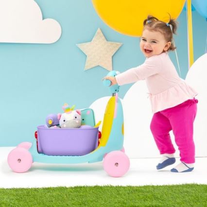 Skip Hop - Bicicleta de empurrar 3em1 ZOO unicórnio 3xAAA