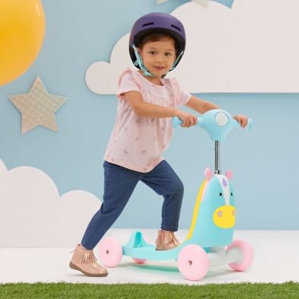 Skip Hop - Bicicleta de empurrar 3em1 ZOO unicórnio 3xAAA