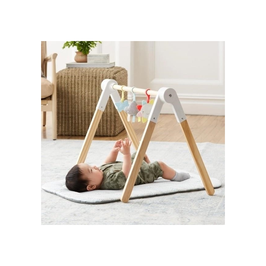 Skip Hop - Cobertor infantil para brincar com um trapézio de madeira LINING CLOUD