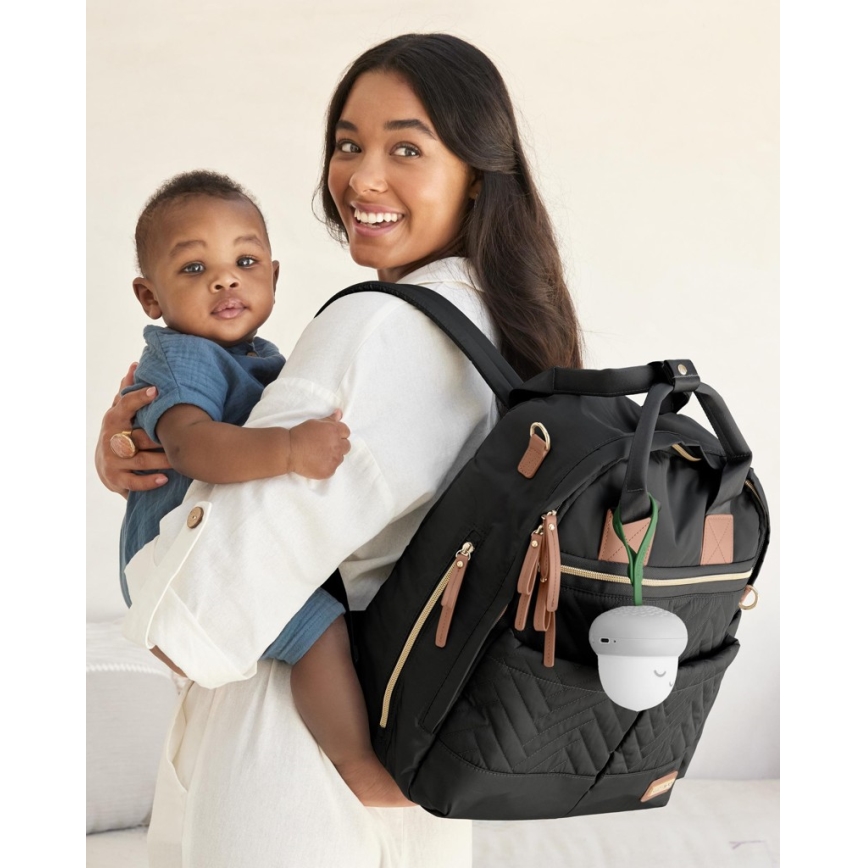 Skip Hop - Mochila de pañales 6 en 1 SUITE SET para cochecito negra
