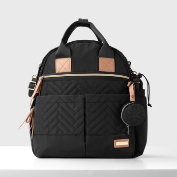 Skip Hop - Mochila de pañales 6 en 1 SUITE SET para cochecito negra