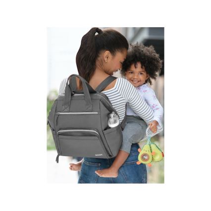 Skip Hop - Mochila de pañales para cochecito MAINFRAME Carbón