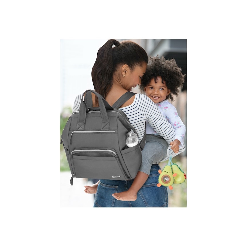 Skip Hop - Mochila de pañales para cochecito MAINFRAME Carbón