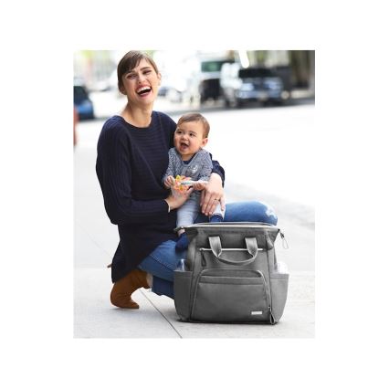 Skip Hop - Mochila de pañales para cochecito MAINFRAME Carbón