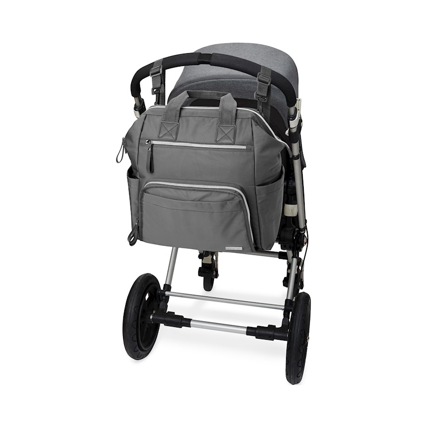 Skip Hop - Mochila de pañales para cochecito MAINFRAME Carbón