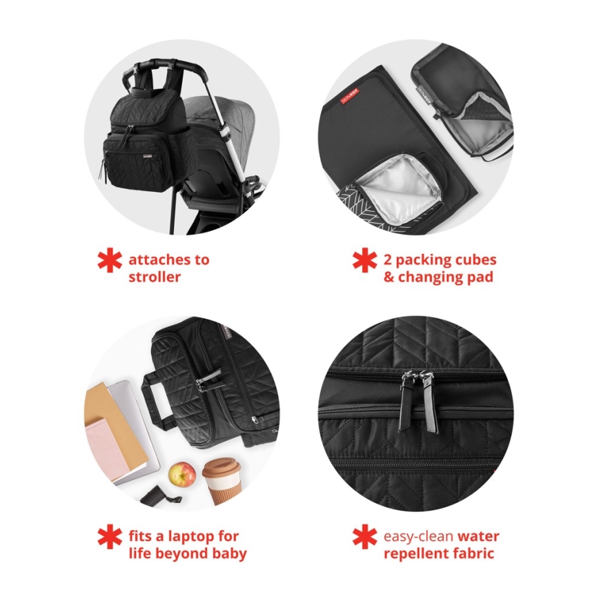 Skip Hop - Mochila para muda de roupa para carrinho de bebé FORMA Chocolate