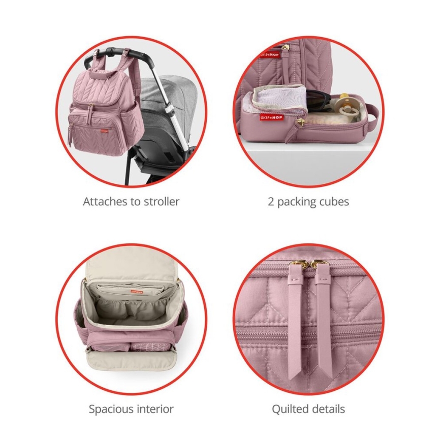 Skip Hop - Mochila para muda de roupa para carrinho de bebé FORMA Muave Mist