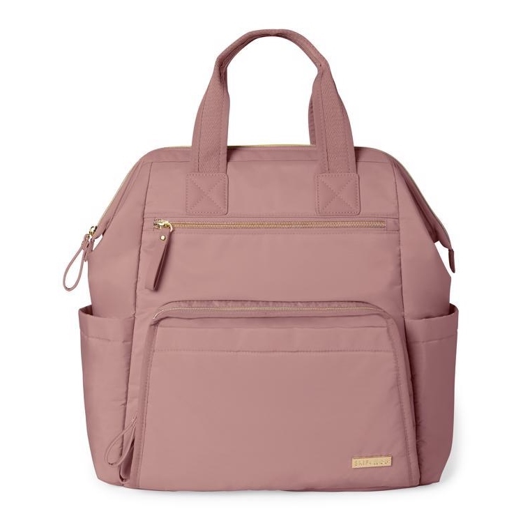 Skip Hop - Mochila para muda de roupa para carrinho de bebé MAINFRAME Dusty rosa