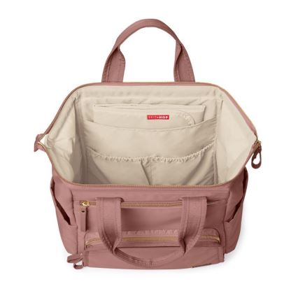 Skip Hop - Mochila para muda de roupa para carrinho de bebé MAINFRAME Dusty rosa