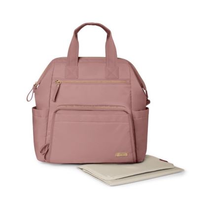 Skip Hop - Mochila para muda de roupa para carrinho de bebé MAINFRAME Dusty rosa