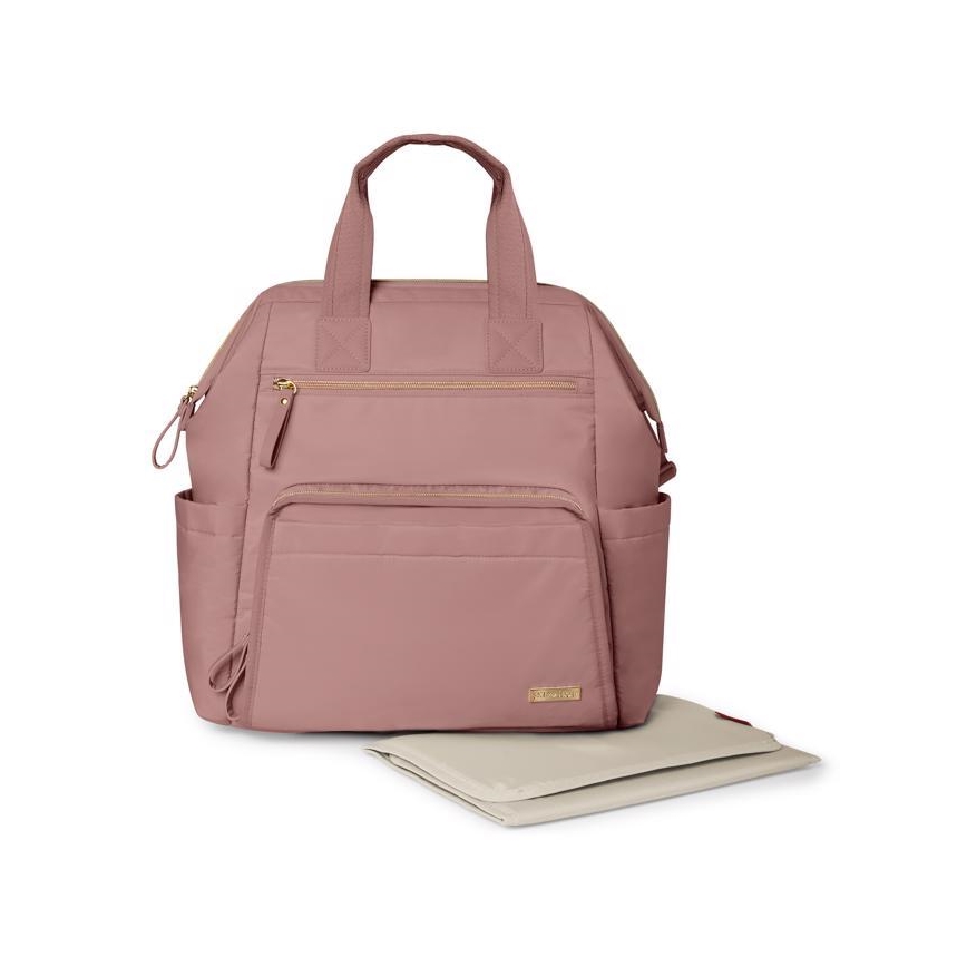 Skip Hop - Mochila para muda de roupa para carrinho de bebé MAINFRAME Dusty rosa