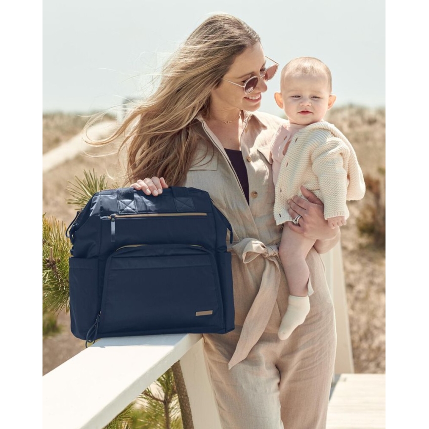 Skip Hop - Mochila para muda de roupa para carrinho de bebé MAINFRAME Midnight Navy
