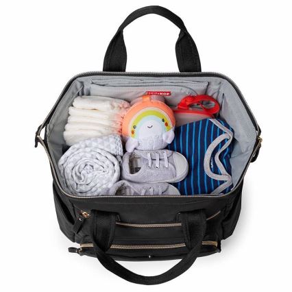 Skip Hop - Mochila para muda de roupa para carrinho de bebé MAINFRAME preto