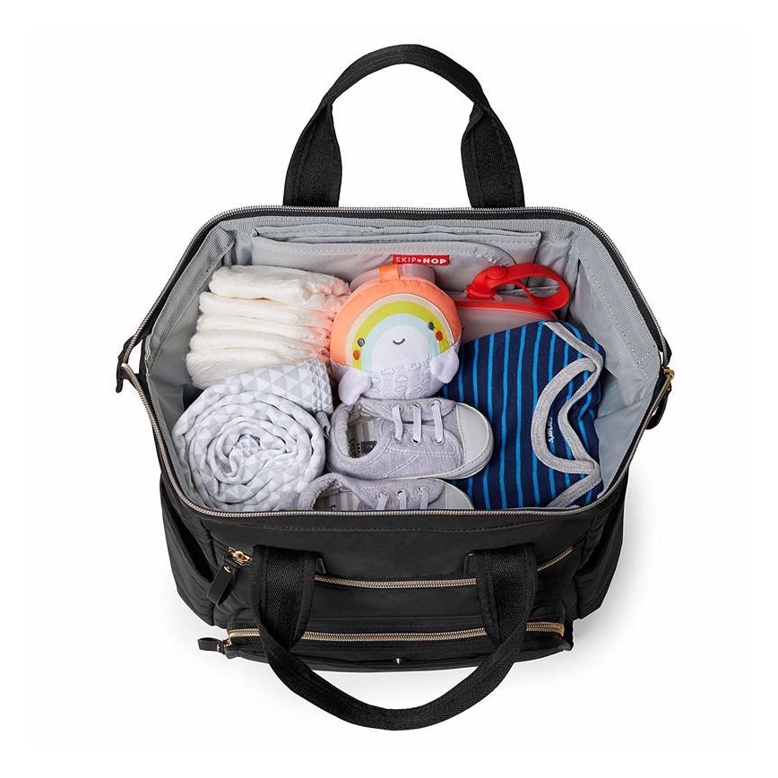 Skip Hop - Mochila para muda de roupa para carrinho de bebé MAINFRAME preto