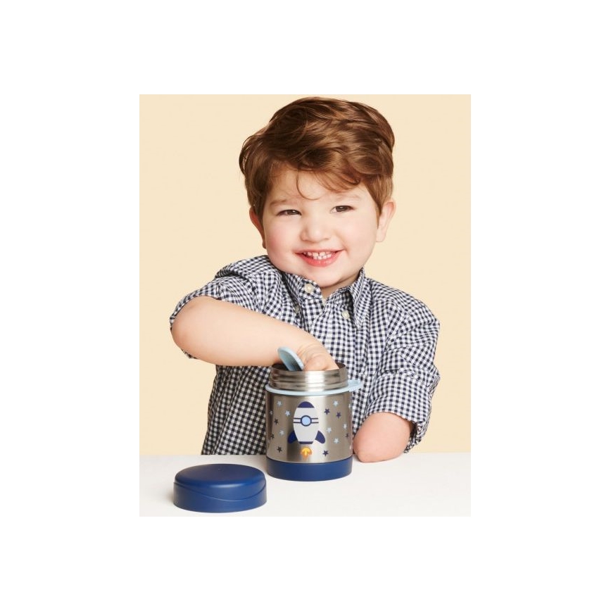 Skip Hop - Recipiente térmico para alimentos com colher/garfo SPARK STYLE 325 ml foguete espacial