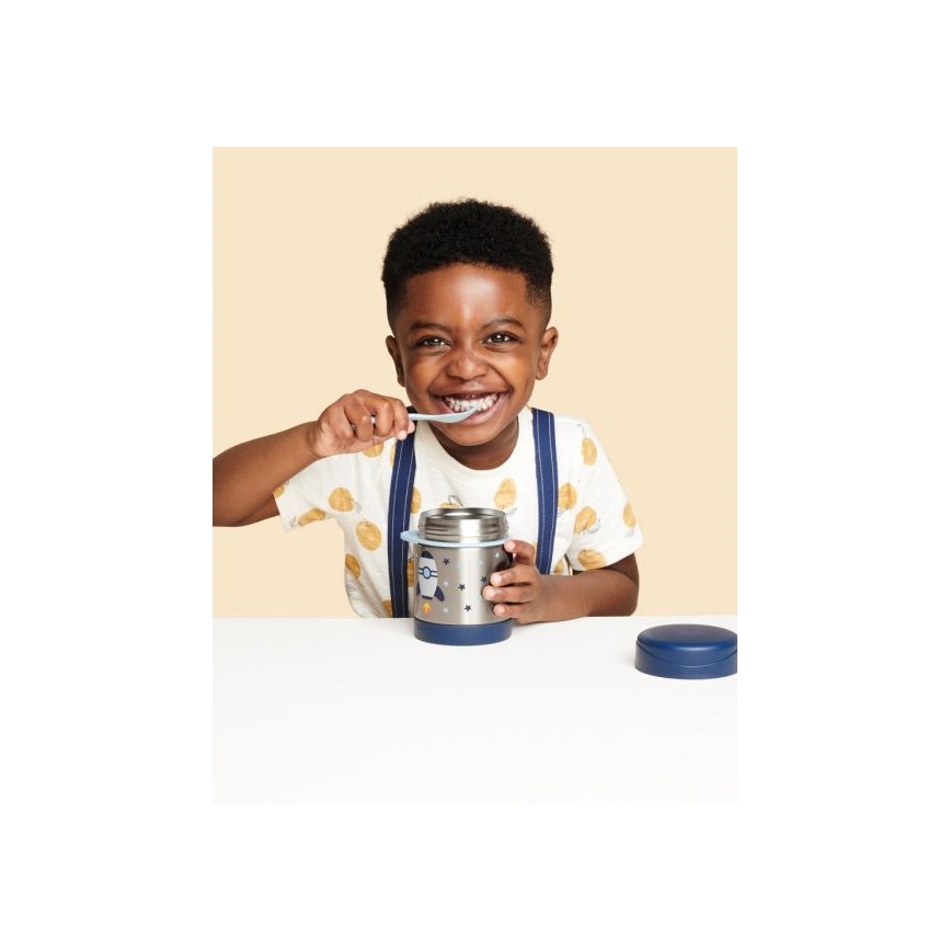 Skip Hop - Recipiente térmico para alimentos com colher/garfo SPARK STYLE 325 ml foguete espacial